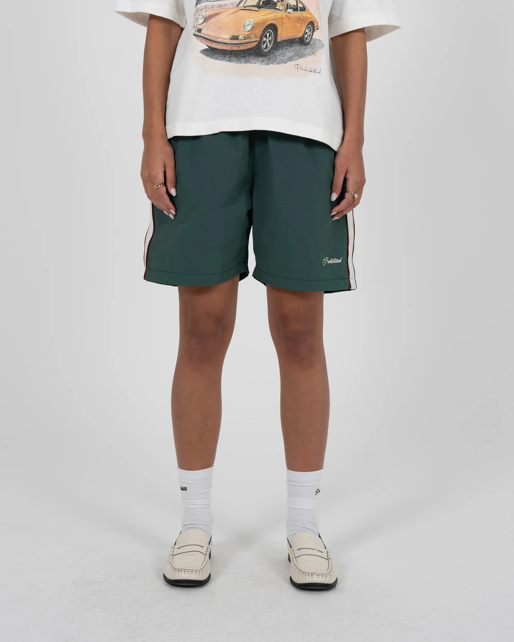 Prohibited: Slipstream Trackshorts Green