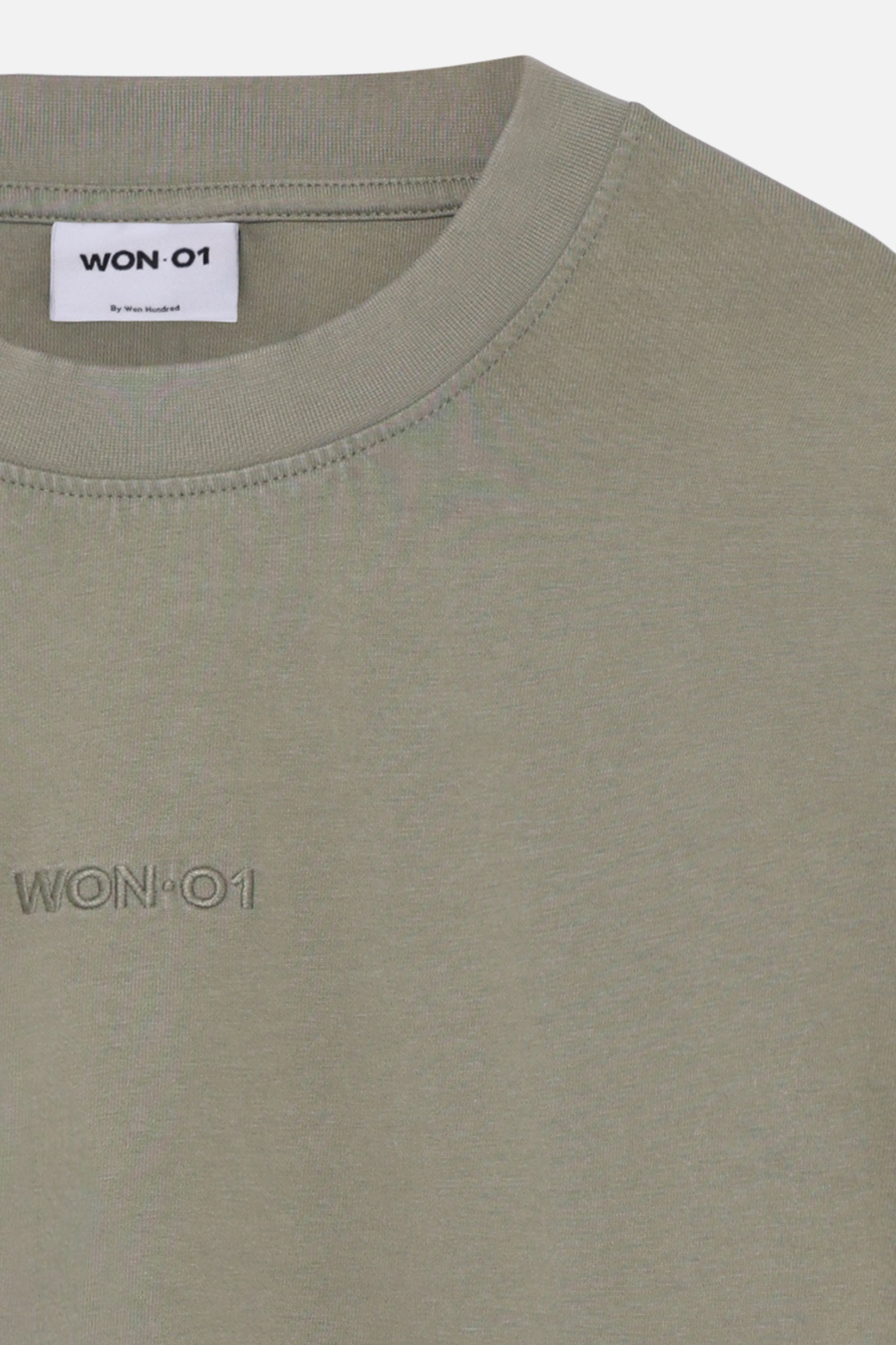 Won Hundred: Staff Boxy Longsleeve - Washed Vetiver