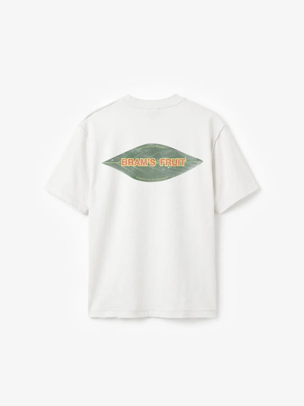 Bram's Fruit: Distressed Leaf Tee- Off-White