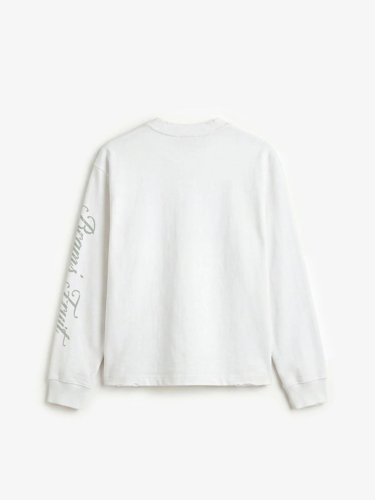Bram's Fruit: Distressed Script Logo Longsleeve - Off White
