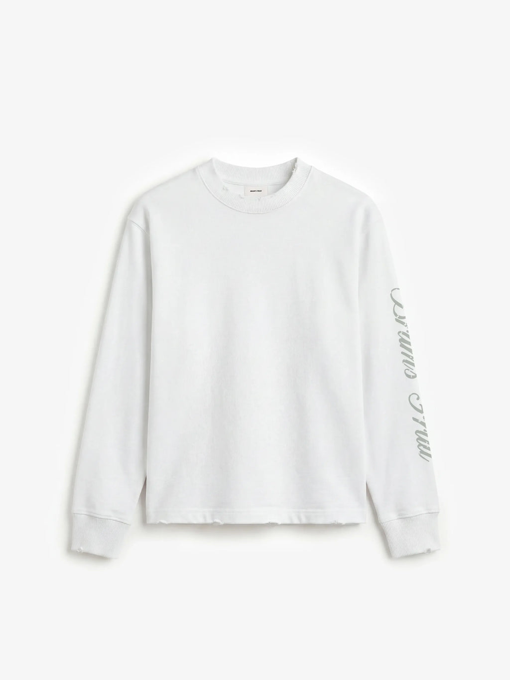 Bram's Fruit: Distressed Script Logo Longsleeve - Off White