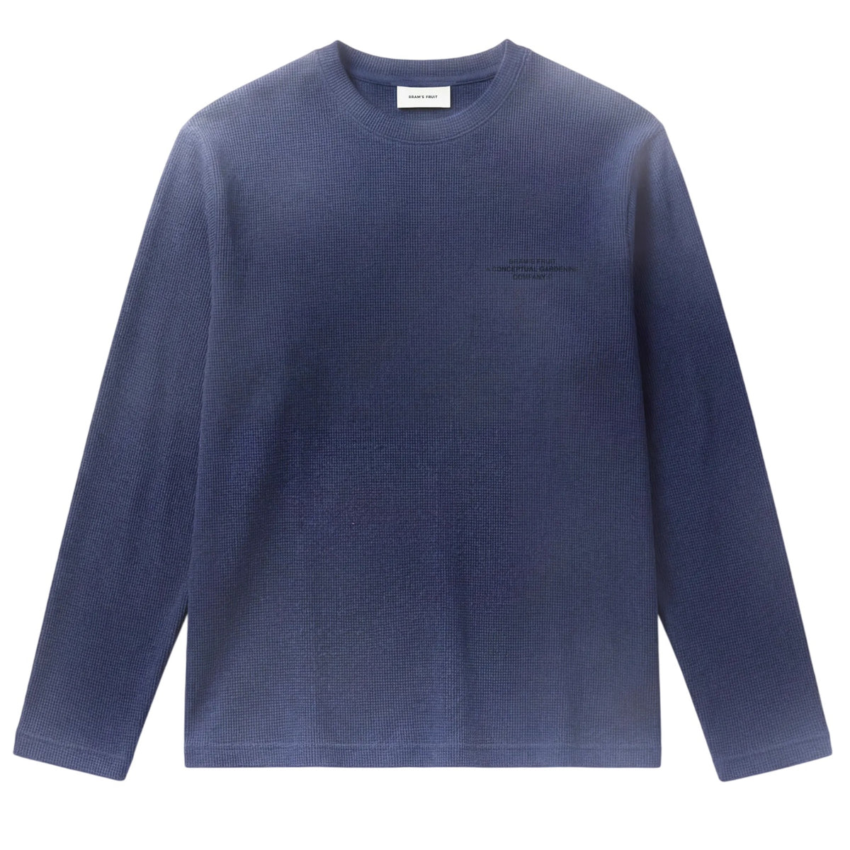 Bram's Fruit: Stamp Waffle Longsleeve - Washed Midnight Blue