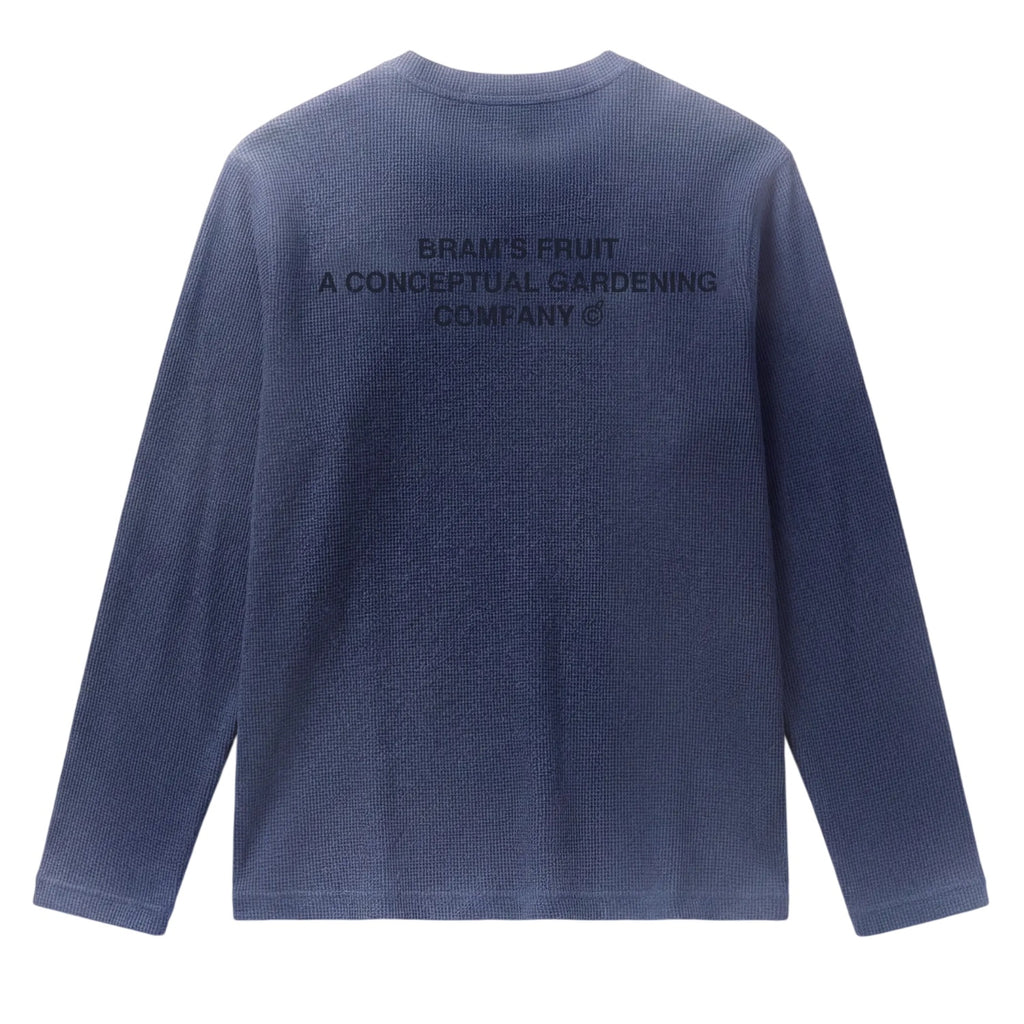 Bram's Fruit: Stamp Waffle Longsleeve - Washed Midnight Blue