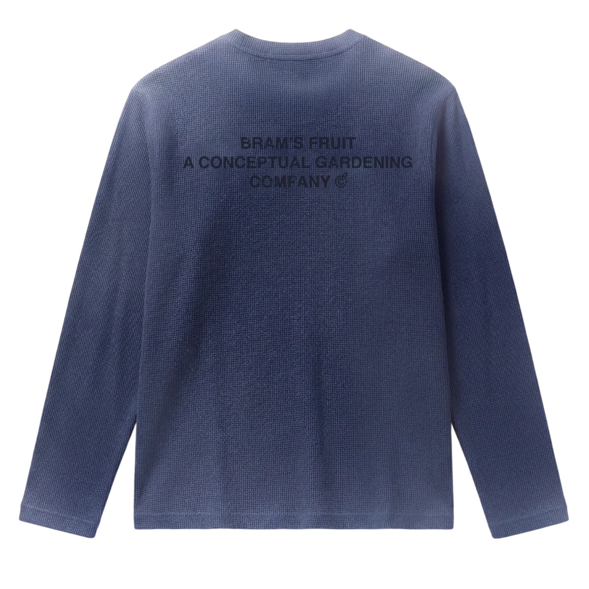 Bram's Fruit: Stamp Waffle Longsleeve - Washed Midnight Blue