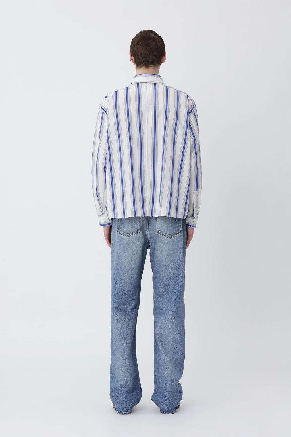 Won Hundred: Maza Panel Shirt - White/Blue