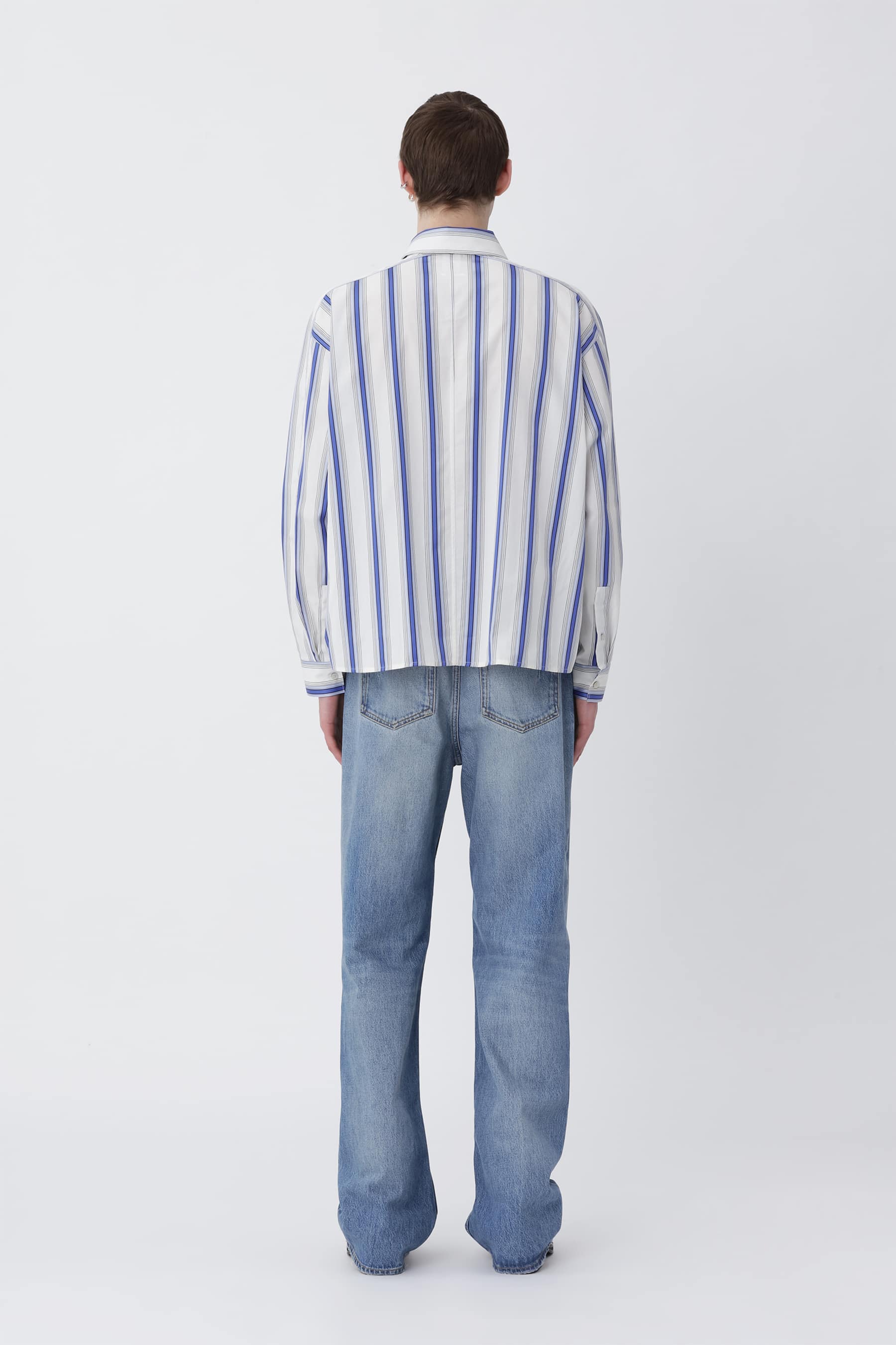 Won Hundred: Maza Panel Shirt - White/Blue